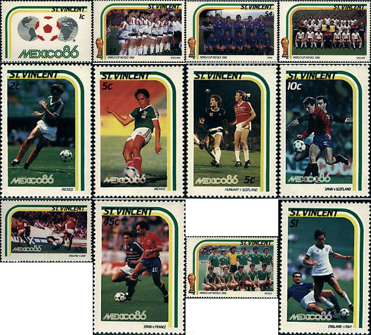 Timbres: 264872 MNH SAN VICENTE 1986 COPA DEL MUNDO DE FUTBOL. MEXICO-86