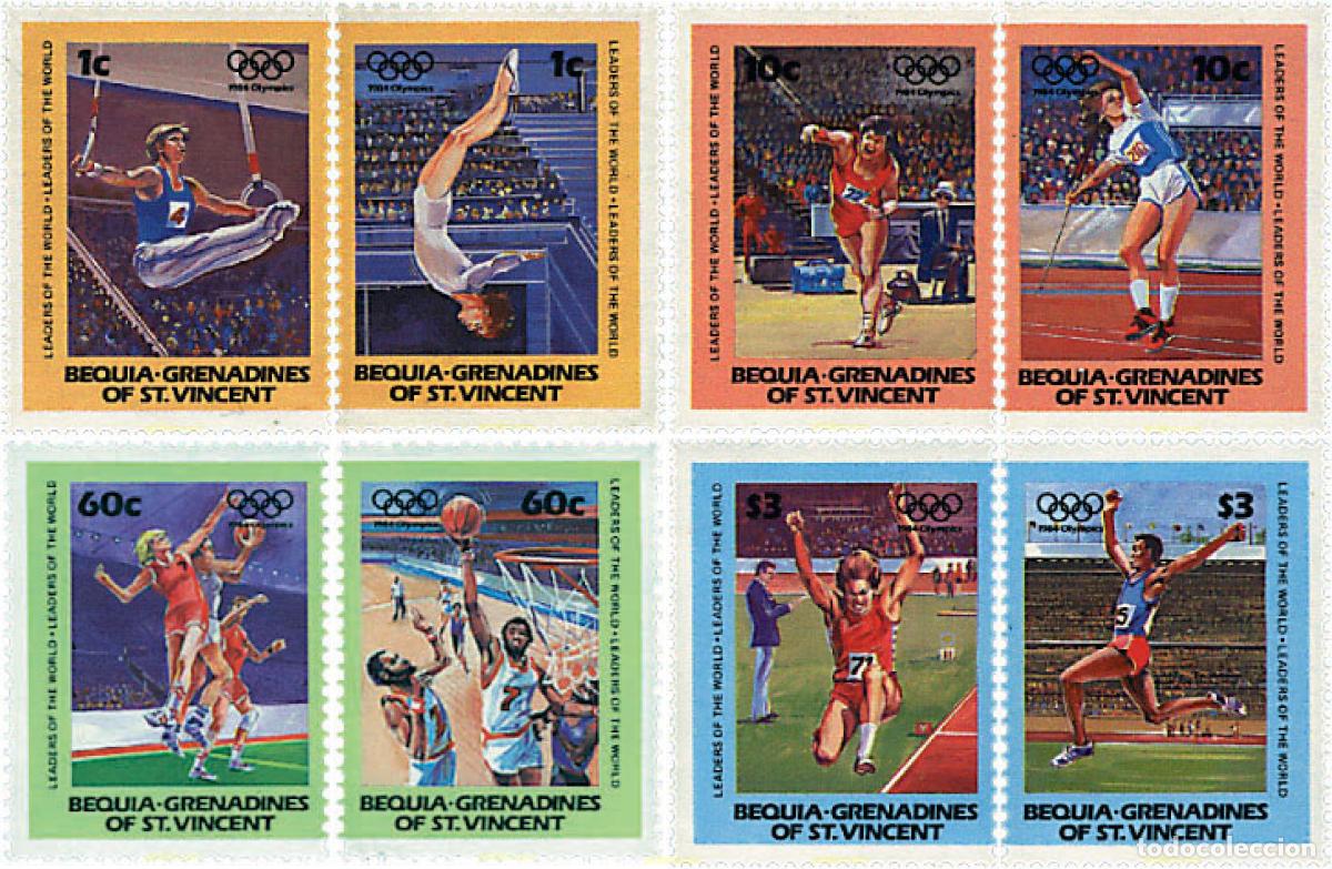 Timbres: 52561 MNH SAN VICENTE GRANADINAS. BEQUIA 1984 23 JUEGOS OLIMPICOS VERANO LOS ANGELES 1984