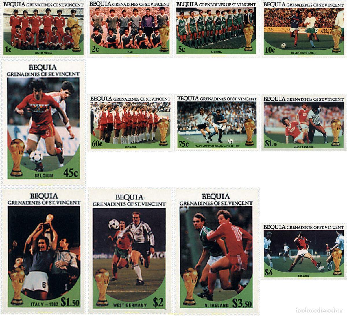 Sellos: 29160 MNH SAN VICENTE GRANADINAS. BEQUIA 1986 COPA DEL MUNDO DE FUTBOL. MEXICO-86