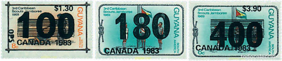 Stamps: 52525 MNH GUYANA 1983 15 JAMBOREE MUNDIAL EN CANADA