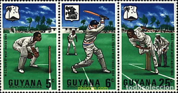 Stamps: 5105 MNH GUYANA 1968 CAMPEONATOS DE CRICKET DEL CARIBE