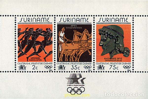 Sellos: 54320 MNH SURINAM 1984 23 JUEGOS OLIMPICOS VERANO LOS ANGELES 1984