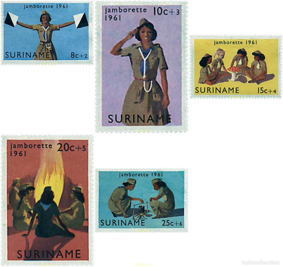 Sellos: 38395 MNH SURINAM 1961 JAMBOREE FEMENINO EN EL CARIBE
