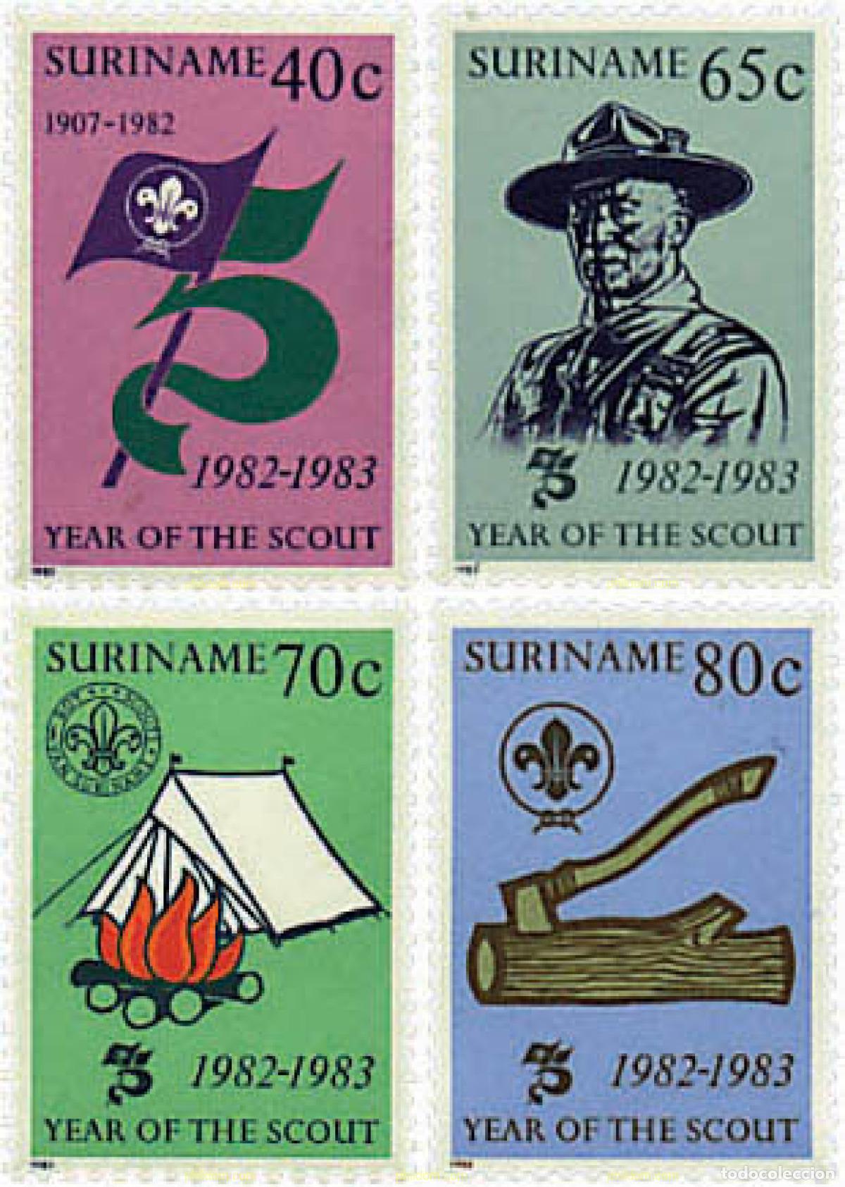 Sellos: 38398 MNH SURINAM 1983 75 ANIVERSARIO DEL ESCULTISMO