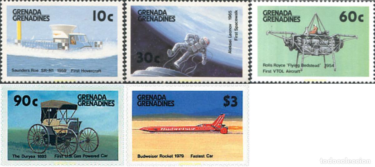 Sellos: 45746 MNH GRANADA GRANADINAS 1987 HISTORIA DE LOS MEDIOS DE TRANSPORTE