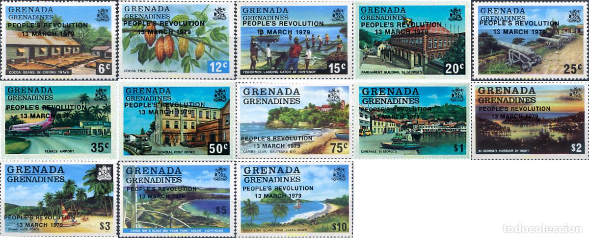 Sellos: 41752 MNH GRANADA GRANADINAS 1980 1 ANIVERSARIO DE LA REVOLUCION DEL PUEBLO