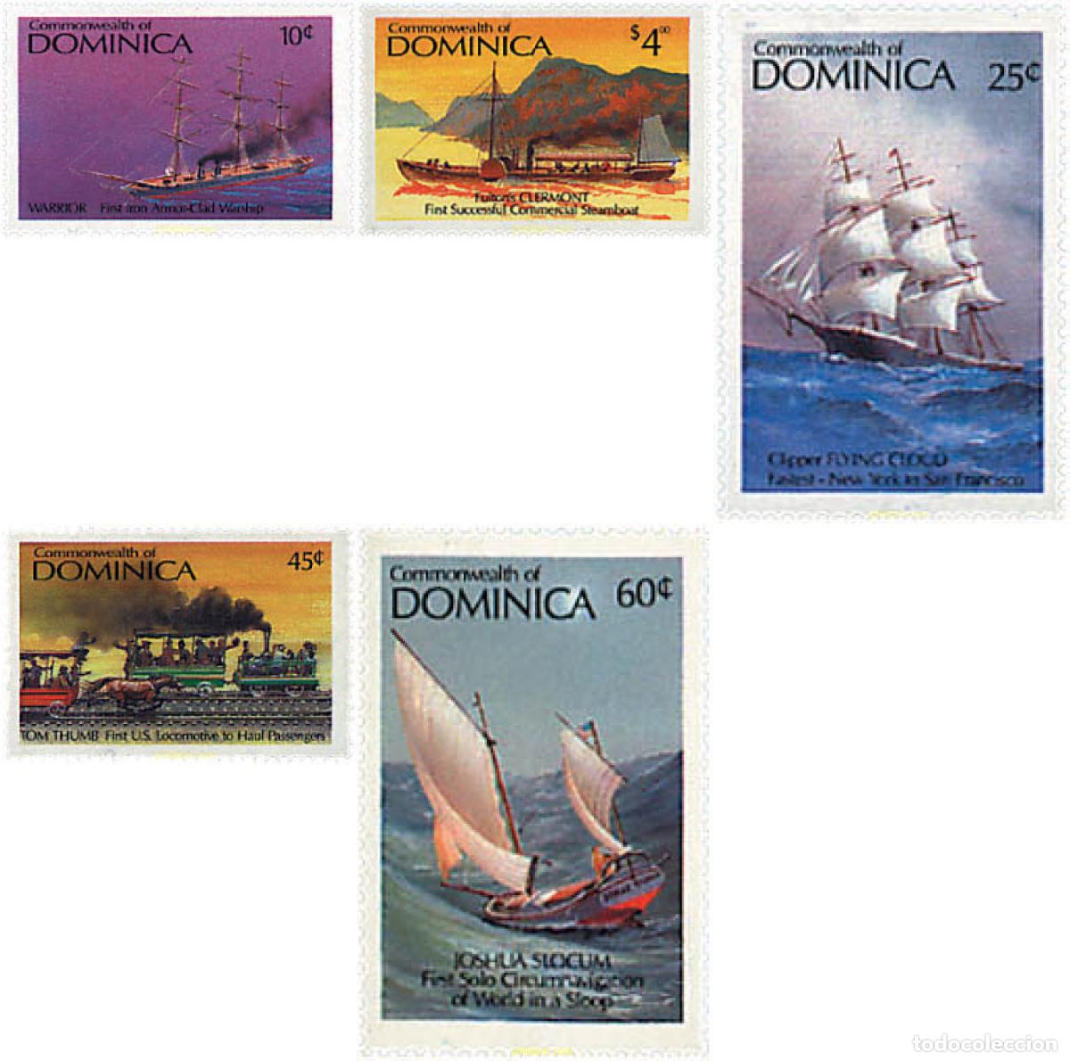 Sellos: 361059 MNH DOMINICA 1987 MEDIOS DE TRANSPORTE