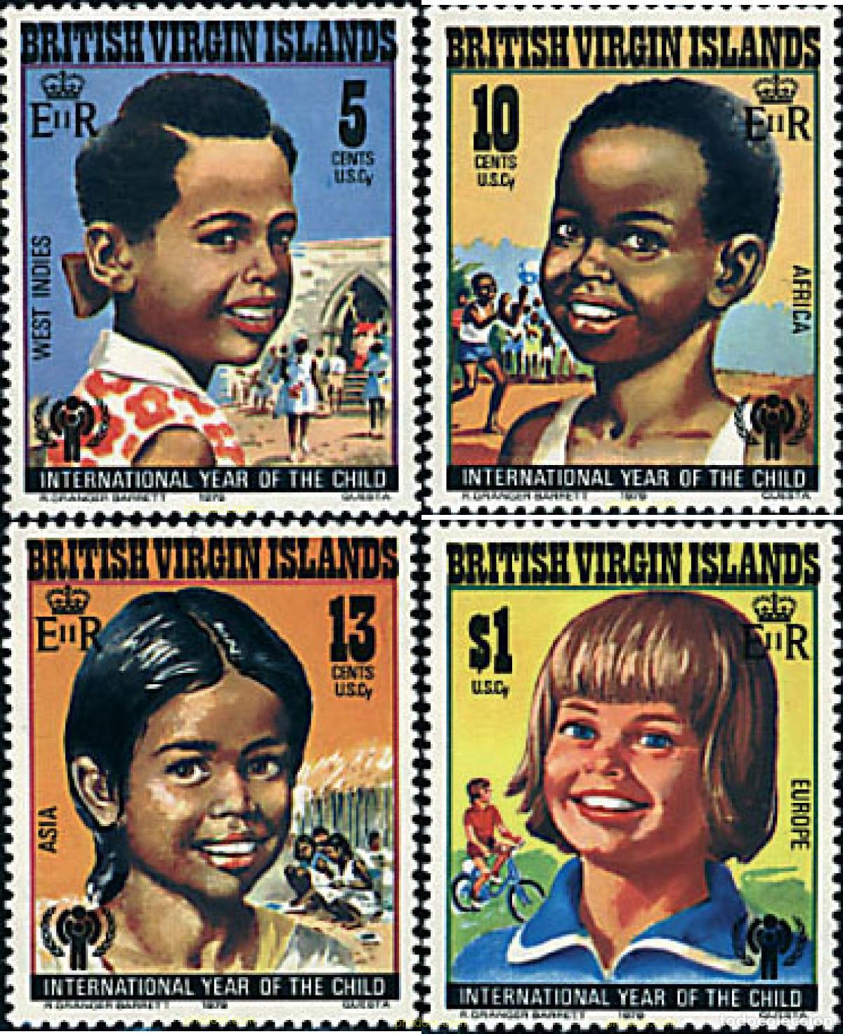 Sellos: 52705 MNH VIRGENES BRITANICAS Islas 1979 A&Ntilde;O INTERNACIONAL DEL NI&Ntilde;O