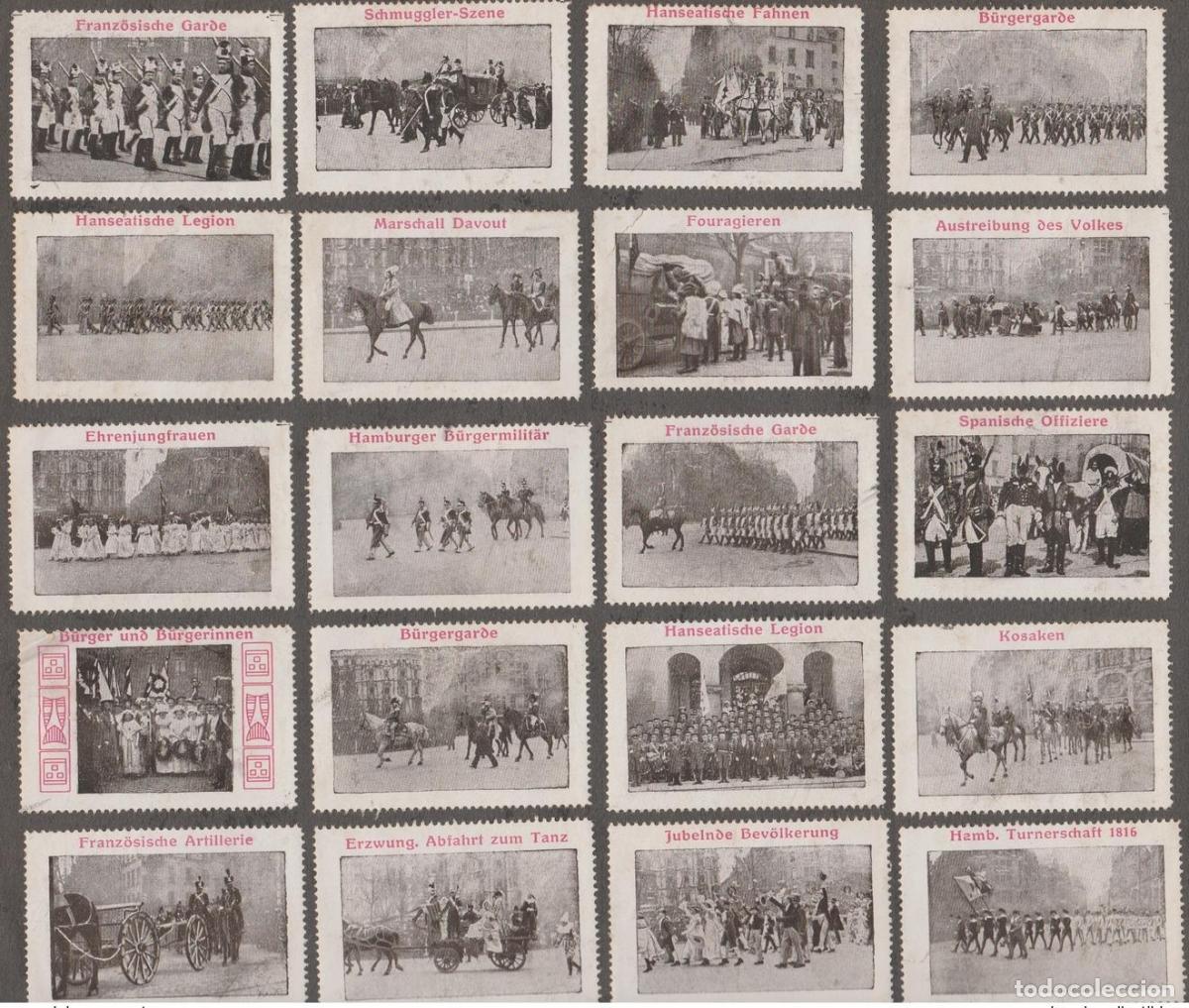 Sellos: 40 Reklamemarken Reklamemarke Hamburg Milit&auml;r Armee Pferde Legion Offiziere