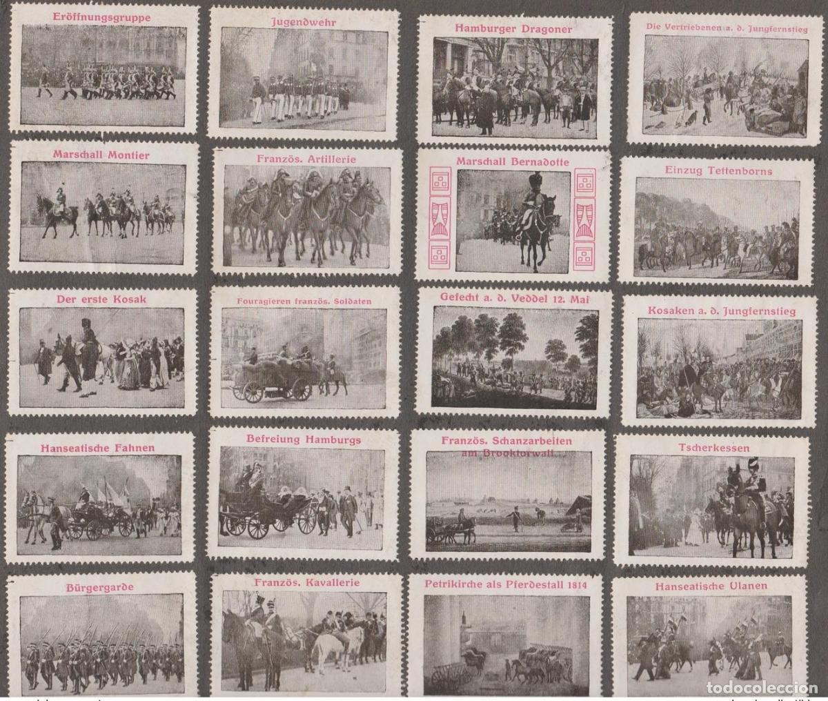 Timbres: 32 anuncios Mark Hamburg Military Artillery + Banderas de pa&iacute;ses
