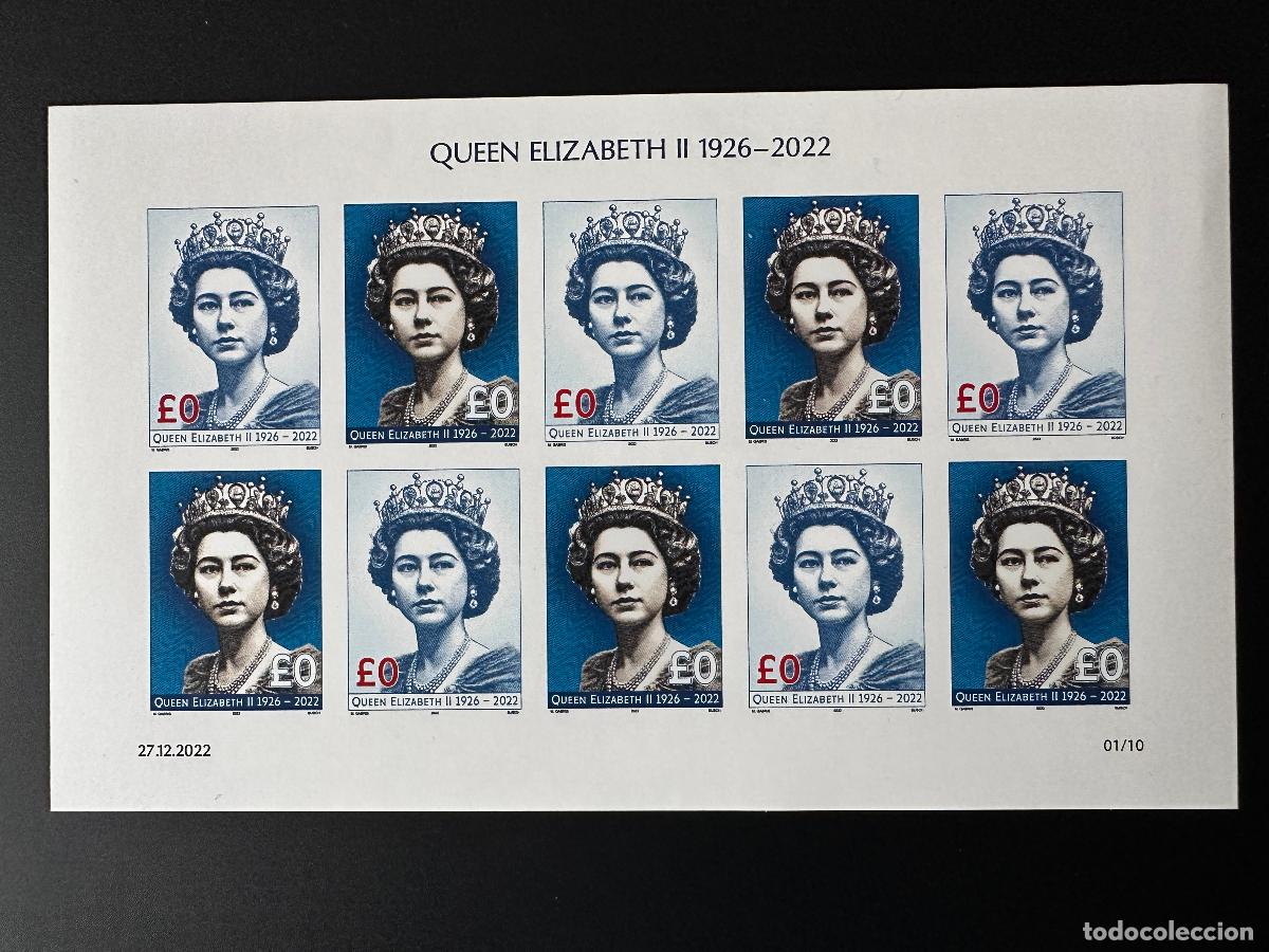 Sellos: 0&euro; 2022 - IMPERF L&aacute;mina Kleinbogen 'Reina Isabel II' Matej Gabris
