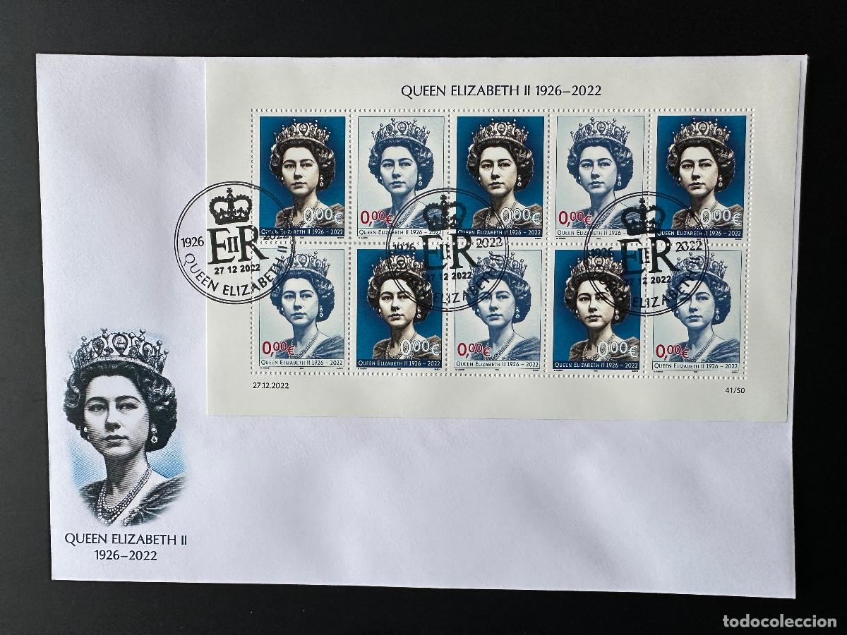 Sellos: 0&euro; 2022 - FDC Hoja de Kleinbogen 'La reina Isabel II' Matej Gabris