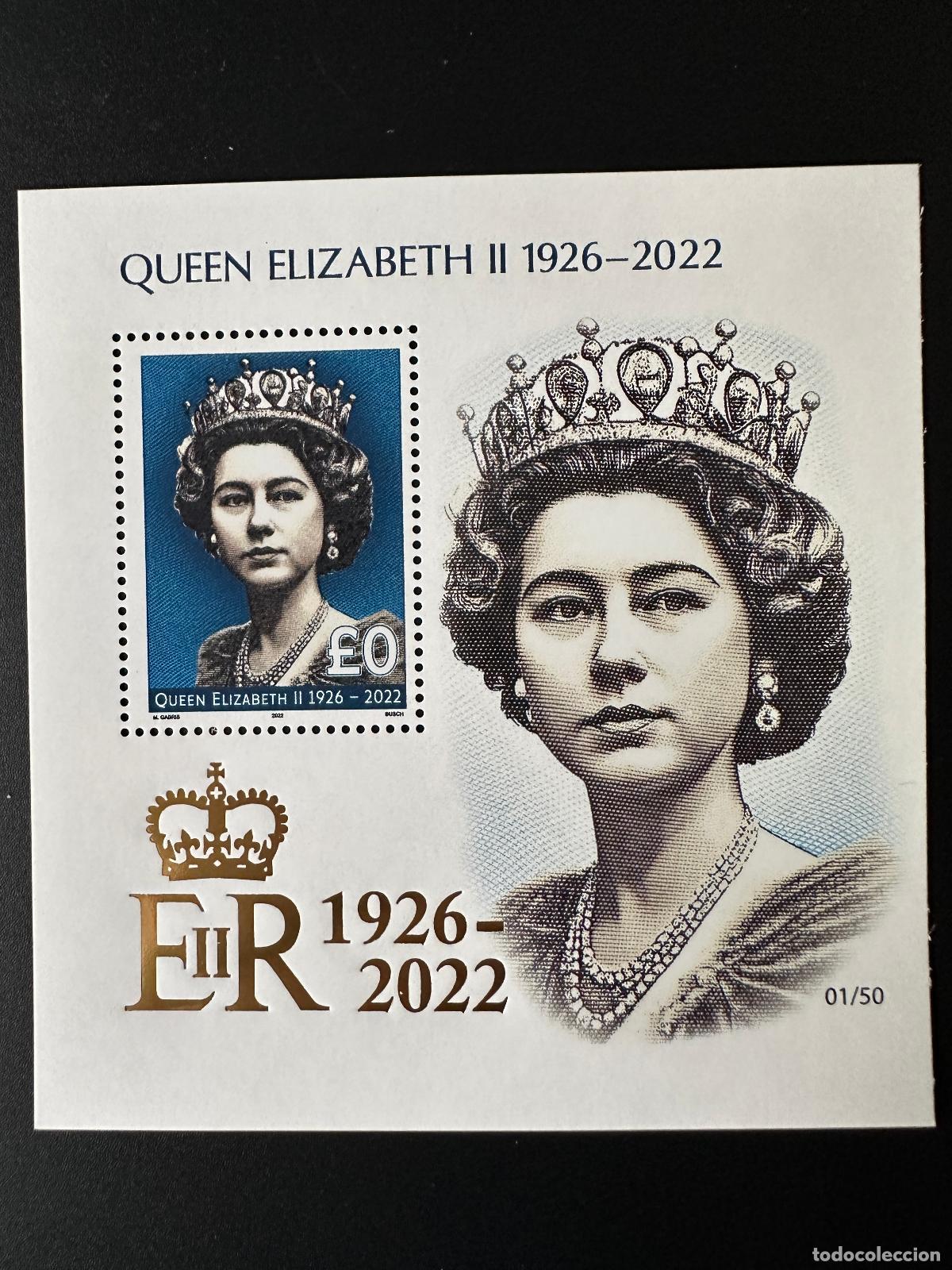 Sellos: 0&euro; 2022 - L&aacute;mina de recuerdo dorada (1) &laquo;Reina Isabel II&raquo; Matej Gabris