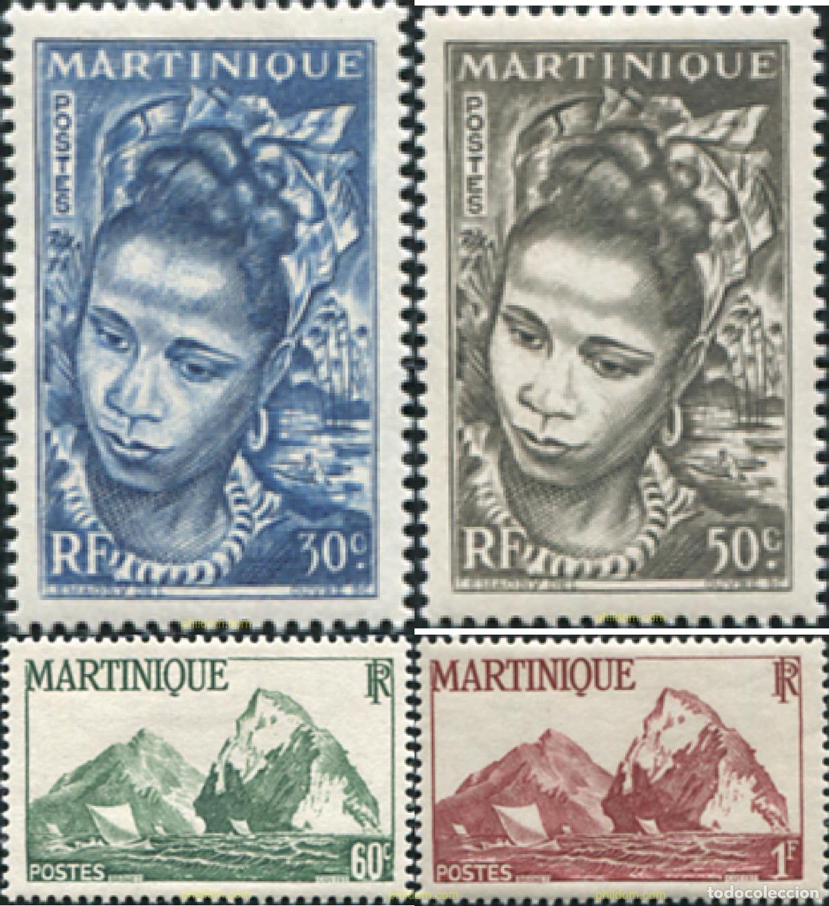 Sellos: 789468 MNH MARTINICA 1947 SERIE BASICA