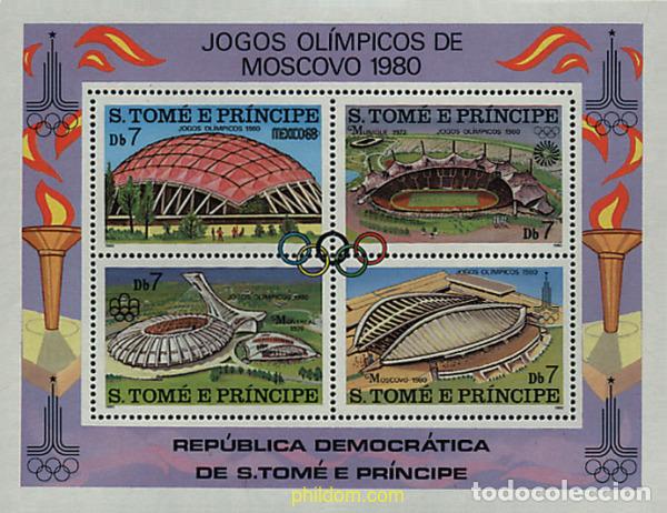 Sellos: 71659 MNH SANTO TOME Y PRINCIPE 1980 22 JUEGOS OLIMPICOS VERANO MOSCU 1980