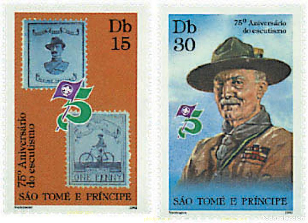Sellos: 50036 MNH SANTO TOME Y PRINCIPE 1982 75 ANIVERSARIO DEL ESCULTISMO