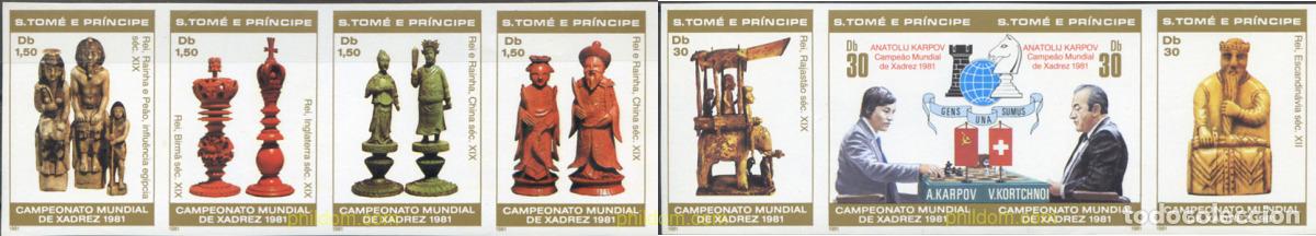 Sellos: 133711 MNH SANTO TOME Y PRINCIPE 1981 CAMPEONATO DEL MUNDO DE AJEDREZ