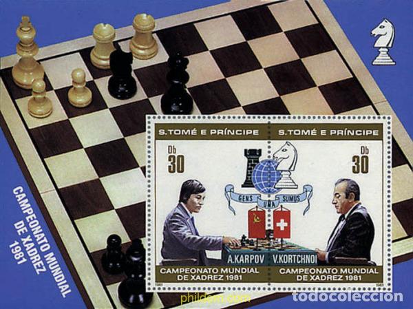 Sellos: 133714 MNH SANTO TOME Y PRINCIPE 1981 CAMPEONATO DEL MUNDO DE AJEDREZ