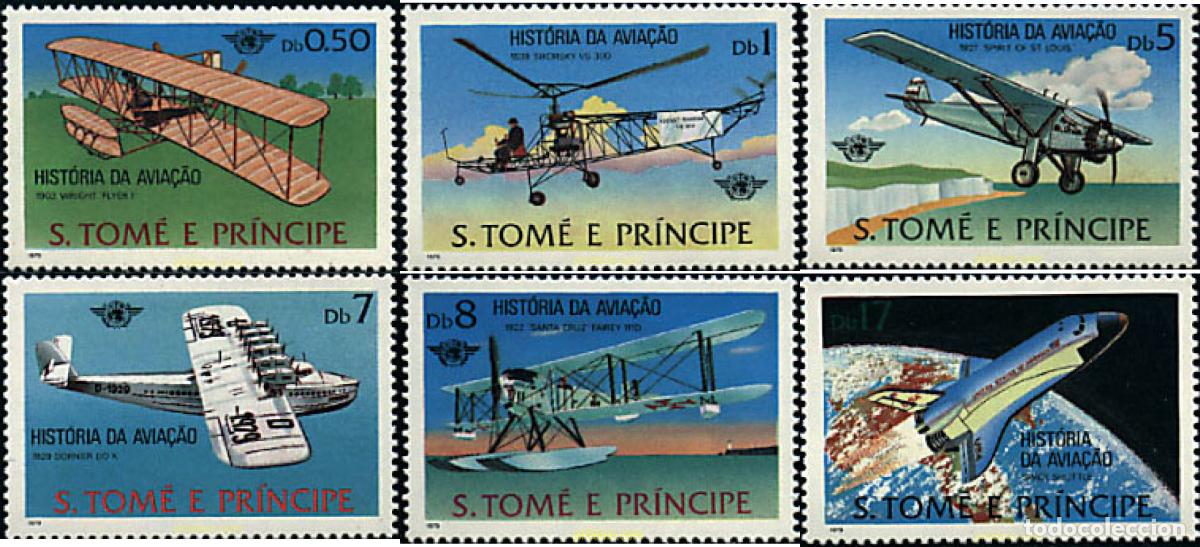Sellos: 72068 MNH SANTO TOME Y PRINCIPE 1979 PIONEROS DE LA AVIACION