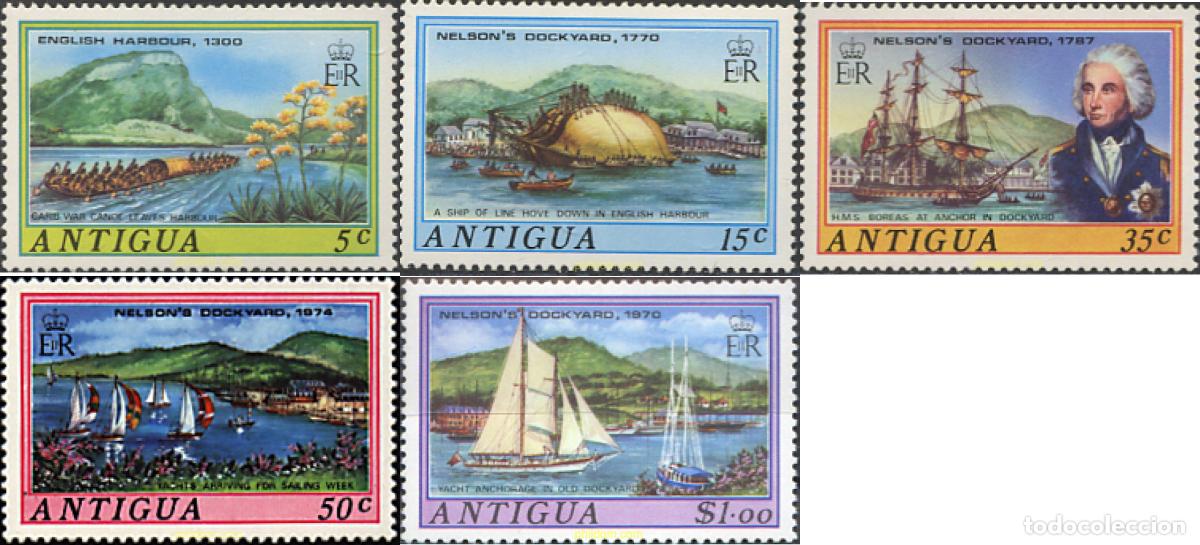 Sellos: 46671 MNH ANTIGUA 1975 ASTILLERO DE NELSON