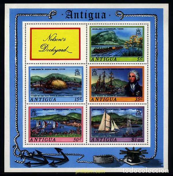 Sellos: 46672 MNH ANTIGUA 1975 ASTILLERO DE NELSON