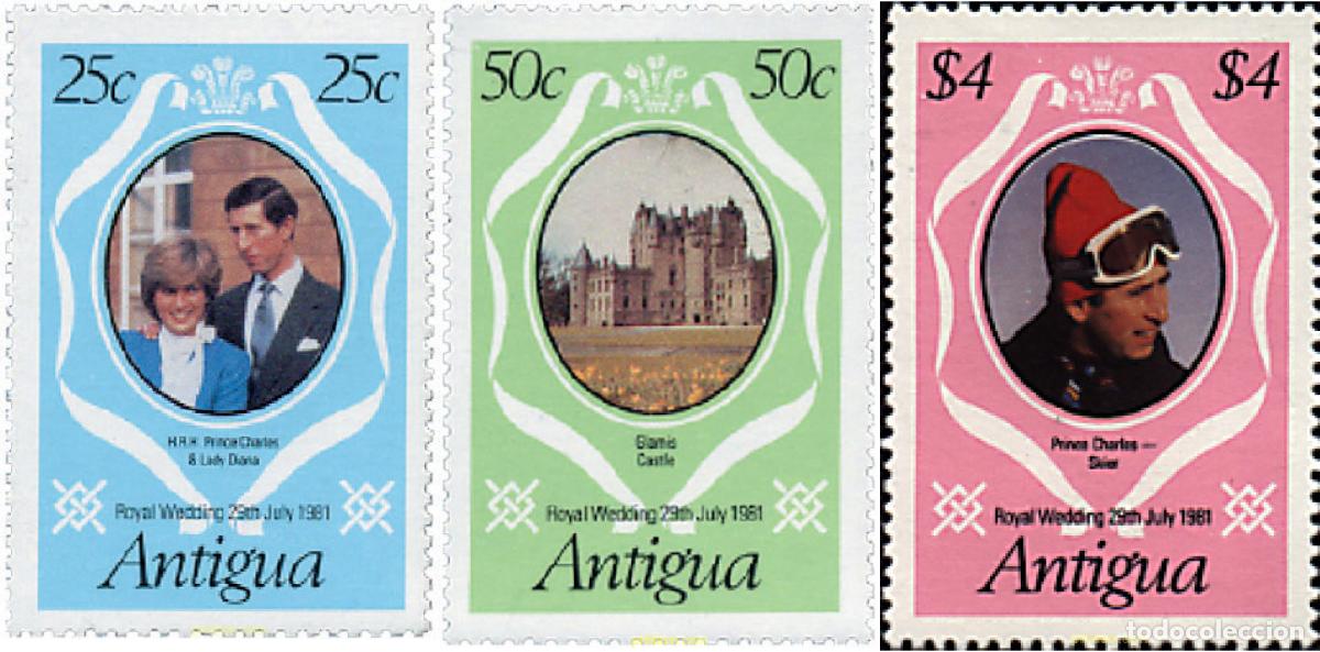 Sellos: 46705 MNH ANTIGUA 1981 BODA DEL PRINCIPE CARLOS Y LADY DIANA SPENCER