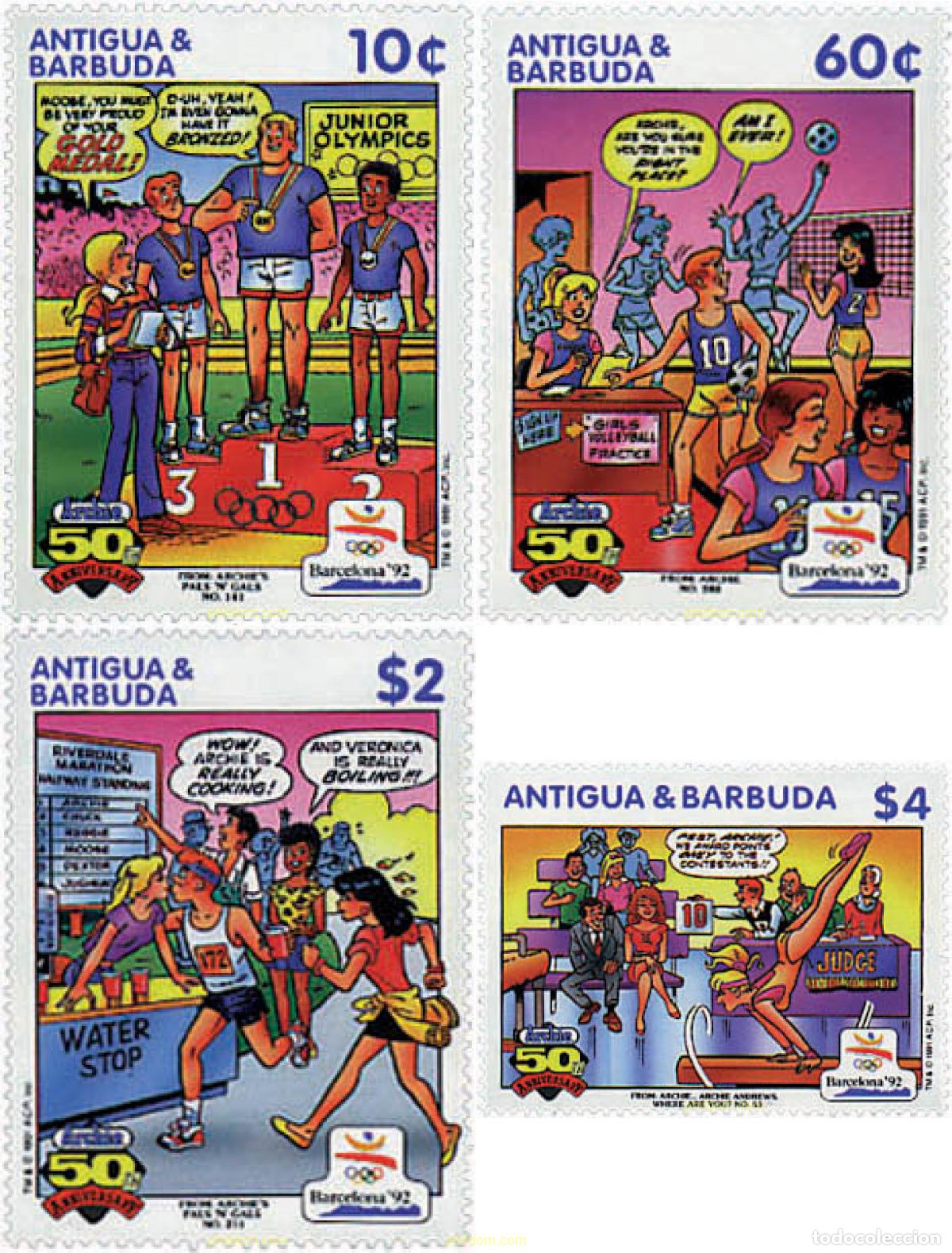 Selos: 203333 MNH ANTIGUA Y BARBUDA 1991 25 JUEGOS OLIMPICOS VERANO BARCELONA 1992