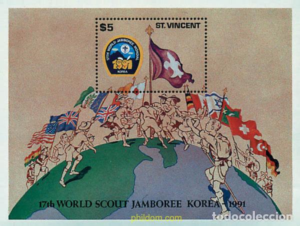 Sellos: 38606 MNH SAN VICENTE 1991 17 JAMBOREE MUNDIAL EN COREA DEL SUR