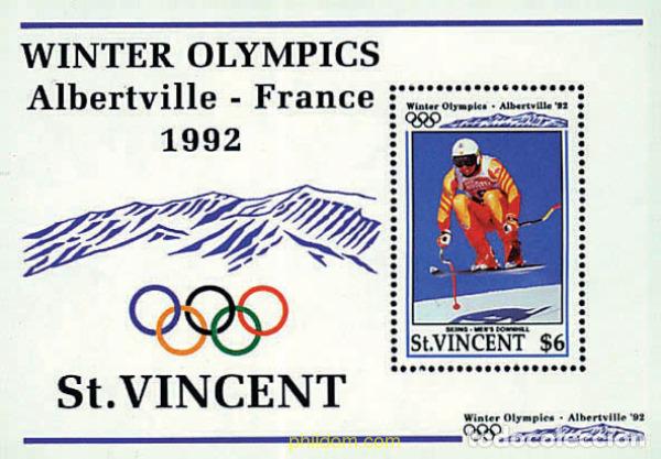 Sellos: 360349 MNH SAN VICENTE 1992 16 JUEGOS OLIMPICOS INVIERNO ALBERTVILLE 1992