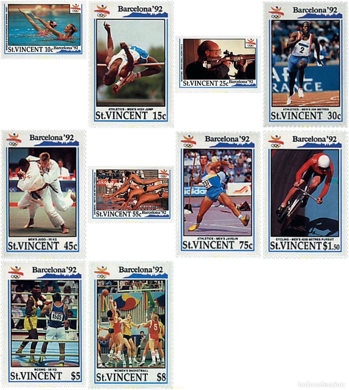 Sellos: 52277 MNH SAN VICENTE 1992 25 JUEGOS OLIMPICOS VERANO BARCELONA 1992