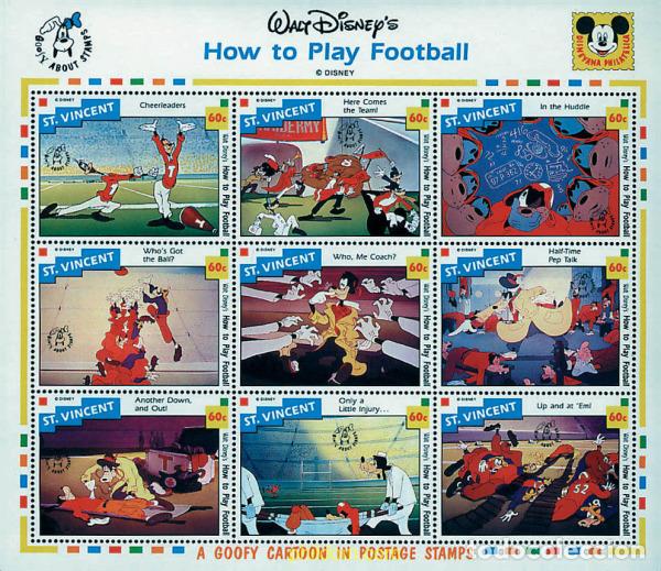 Sellos: 239085 MNH SAN VICENTE 1992 COMO JUGAR AL FUTBOL AMERICANO