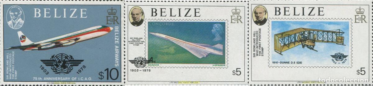 Sellos: 129642 MNH BELIZE 1979 CENTENARIO DE LA MUERTE DE SIR ROWLAND HILL
