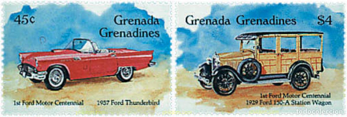 Stamps: 320224 MNH GRANADA GRANADINAS 1993 CENTENARIO DE MERCEDES BENZ Y DE FORD