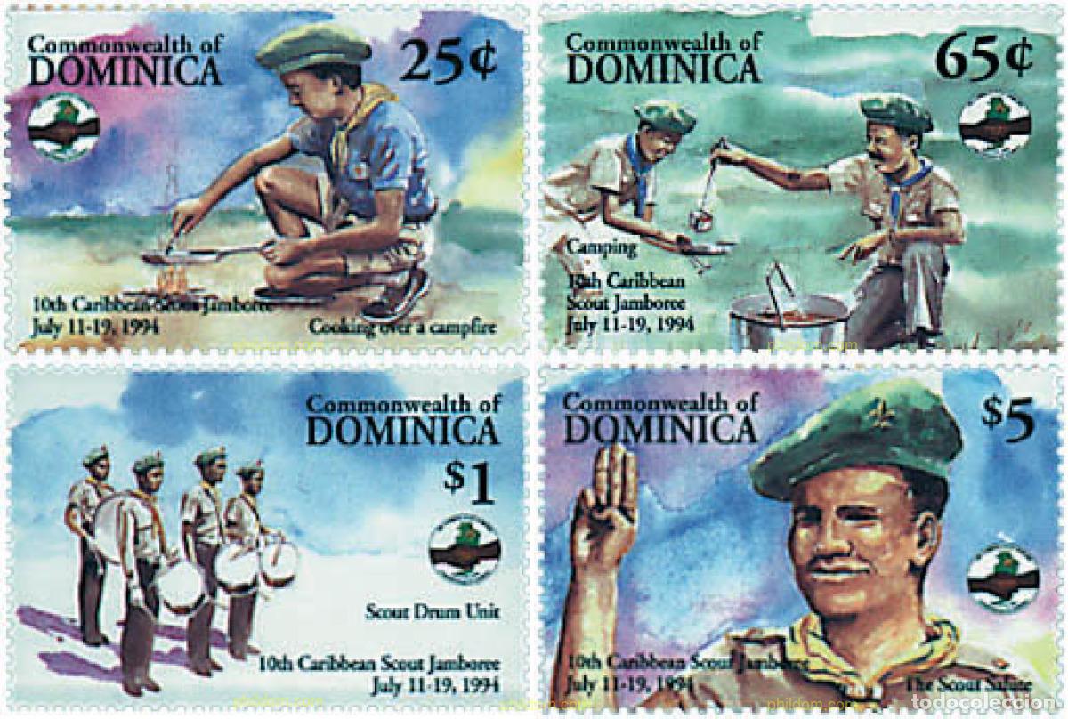 Sellos: 306881 MNH DOMINICA 1994 10 JAMBOREE EN EL CARIBE