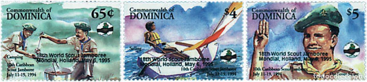 Sellos: 38733 MNH DOMINICA 1995 18 JAMBOREE MUNDIAL EN HOLANDA