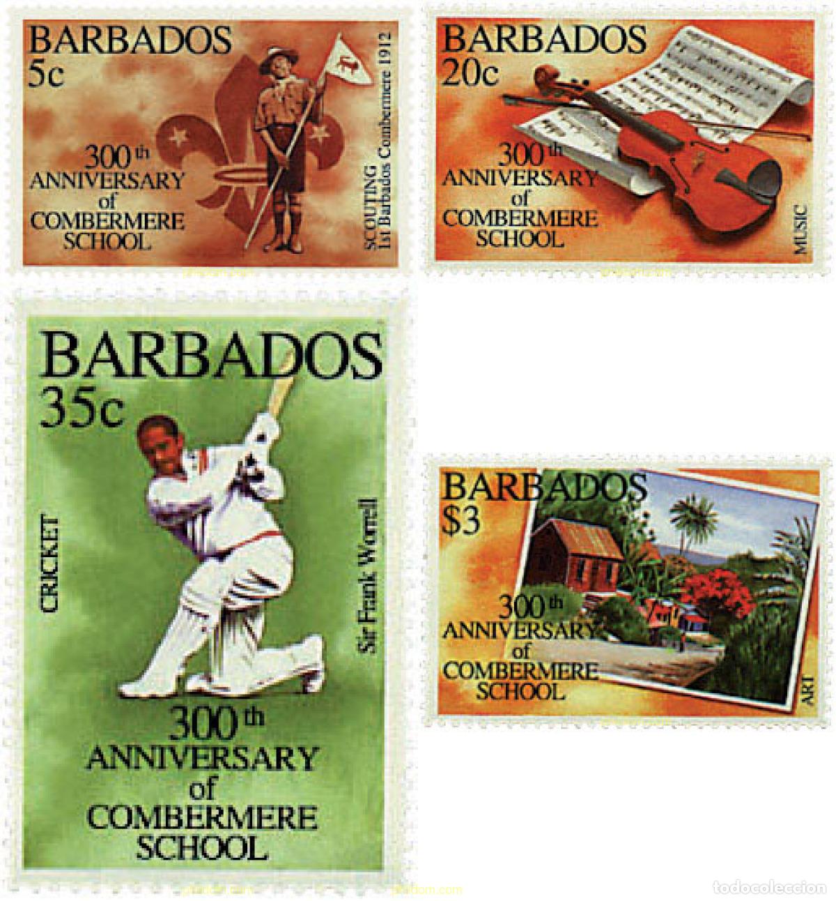 Sellos: 37965 MNH BARBADOS 1995 300 ANIVERSARIO DE COMBERMERE SCHOOL