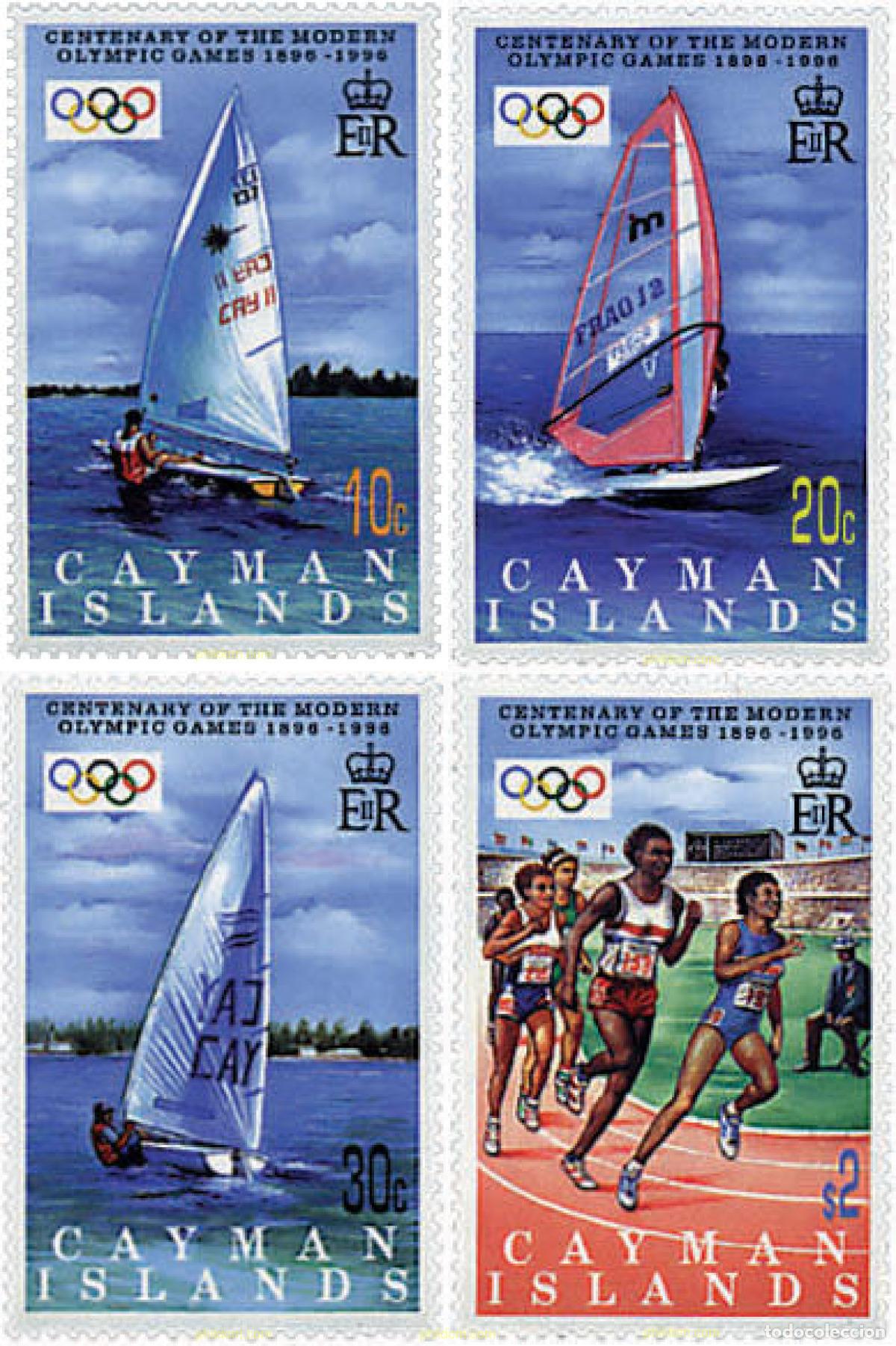 Sellos: 36037 MNH CAIMAN Islas 1996 CENTENARIO DE LOS JUEGOS OLIMPICOS