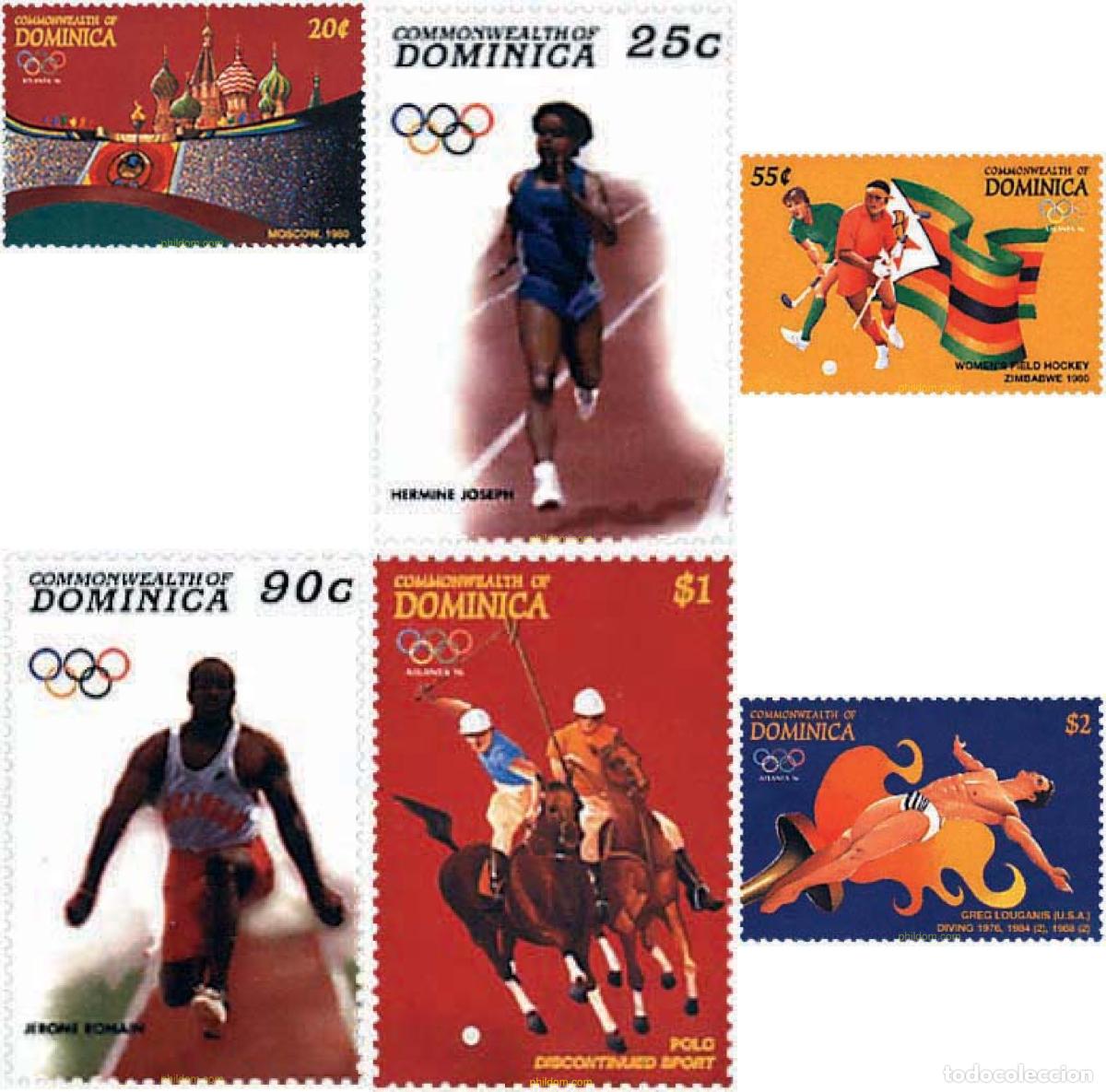 Sellos: 48500 MNH DOMINICA 1996 26 JUEGOS OLIMPICOS VERANO ATLANTA 1996
