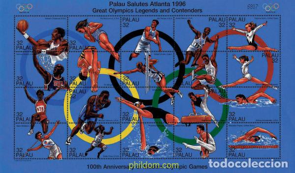 Sellos: 222803 MNH PALAU 1996 26 JUEGOS OLIMPICOS VERANO ATLANTA 1996