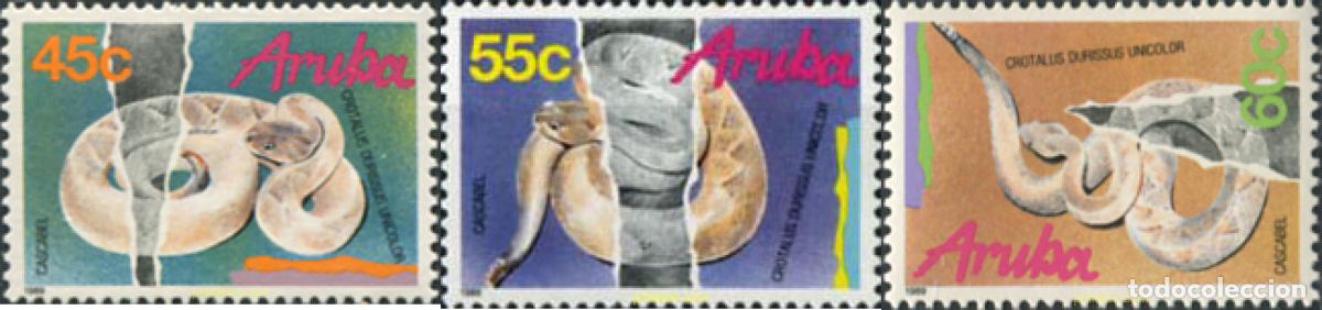 Sellos: 47390 MNH ARUBA 1989 REPTILES