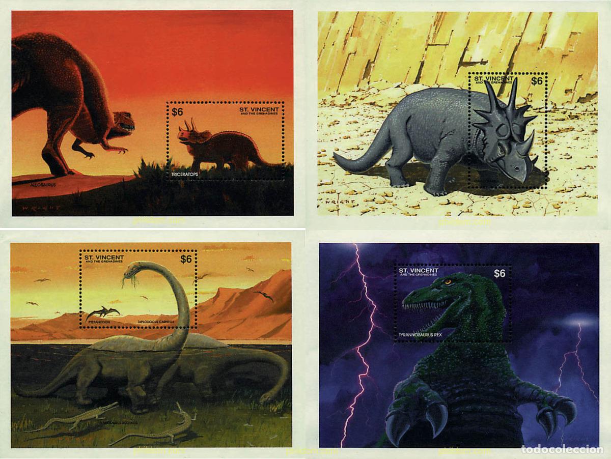 Sellos: 97866 MNH SAN VICENTE 1994 FAUNA PREHISTORICA