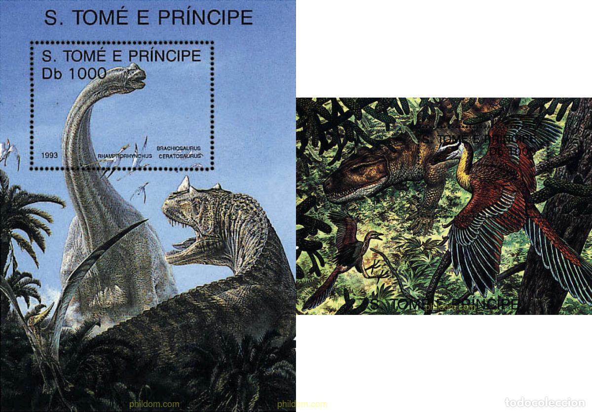 Sellos: 92599 MNH SANTO TOME Y PRINCIPE 1993 FAUNA PREHISTORICA