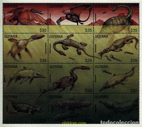 Sellos: 592098 MNH GUYANA 1996 FAUNA PREHISTORICA DE AFRICA