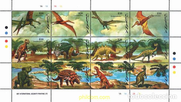 Sellos: 312167 MNH GUYANA 1993 FAUNA PREHISTORICA