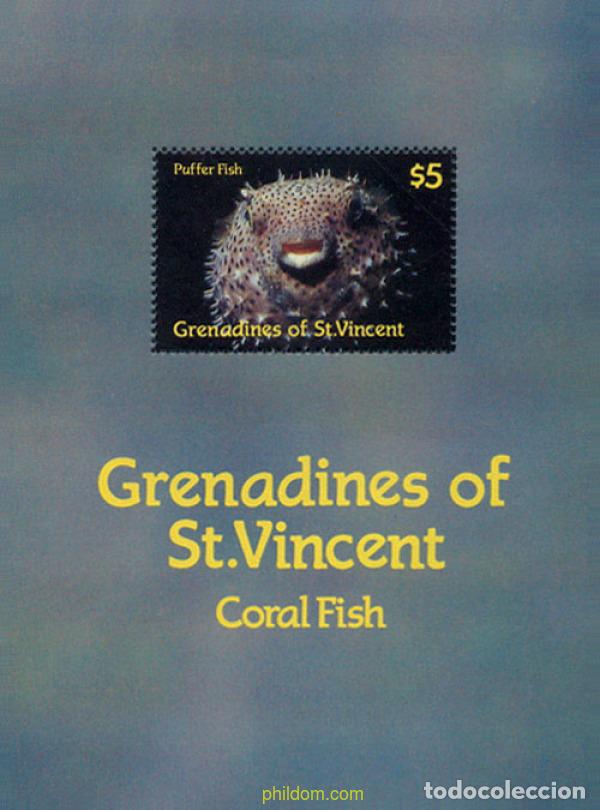 Sellos: 31955 MNH SAN VICENTE GRANADINAS 1987 FAUNA MARINA