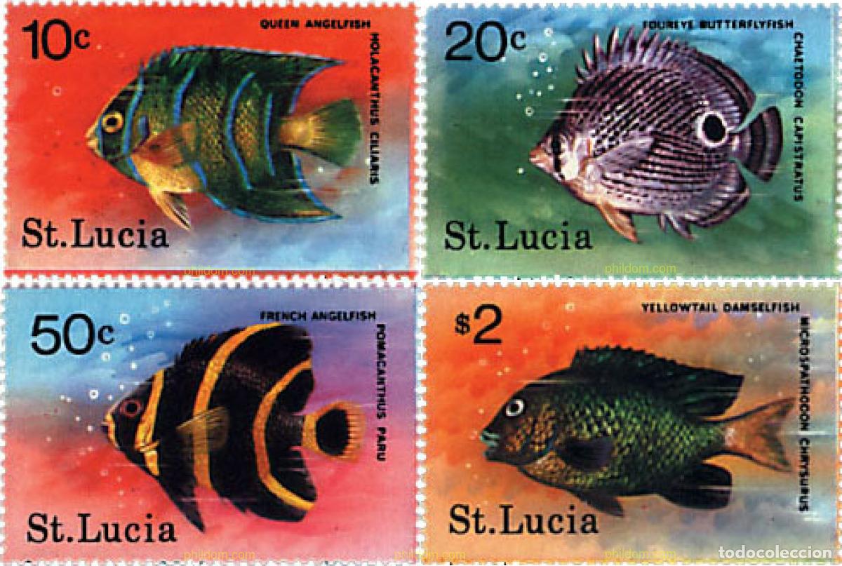 Sellos: 28479 MNH SANTA LUCIA 1978 PECES