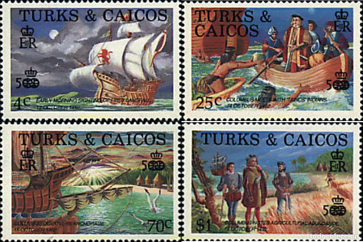 Sellos: 29077 MNH TURKS Y CAICOS 1988 500 ANIVERSARIO DEL DESCUBRIMIENTO DE AMERICA