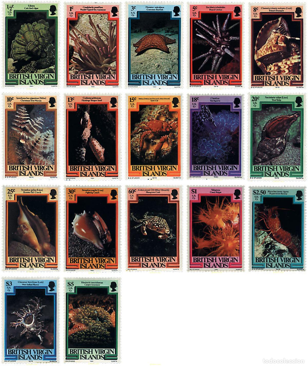 Selos: 51785 MNH VIRGENES BRITANICAS Islas 1979 FAUNA MARINA