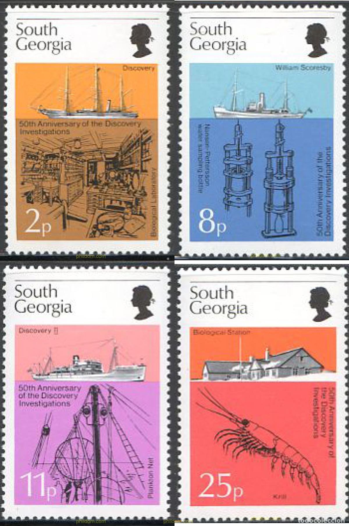 Sellos: 86962 MNH FALKLAND. Georgia del sur 1976 50 ANIVERSARIO DEL BARCO DISCOVERY