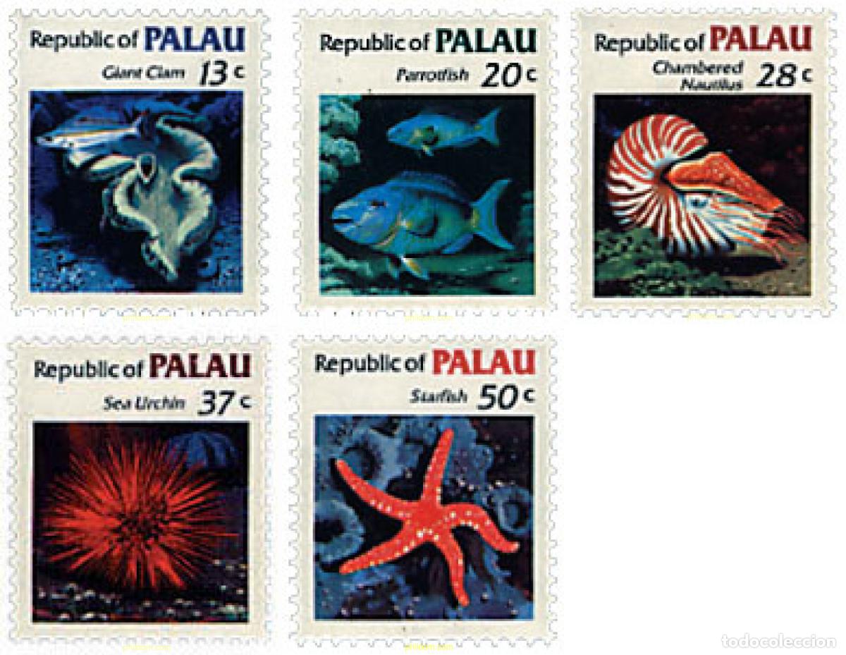 Sellos: 349346 MNH PALAU 1983 FAUNA MARINA